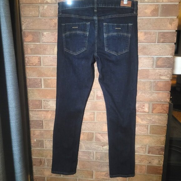 RSQ Seattle Skinny Taper Dark Wash Blue Jeans w/Contrast Stitching - Size 30x30 - Picture 3 of 12